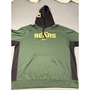 Baylor Bears HOODED Sweatshirt MENS XXL  Green BLACK Pullover  COLLEGE